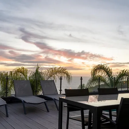 וילה Sunshine With Optionally Heated Pool 150m Above Ocean & Sandy Estreito Da Calheta